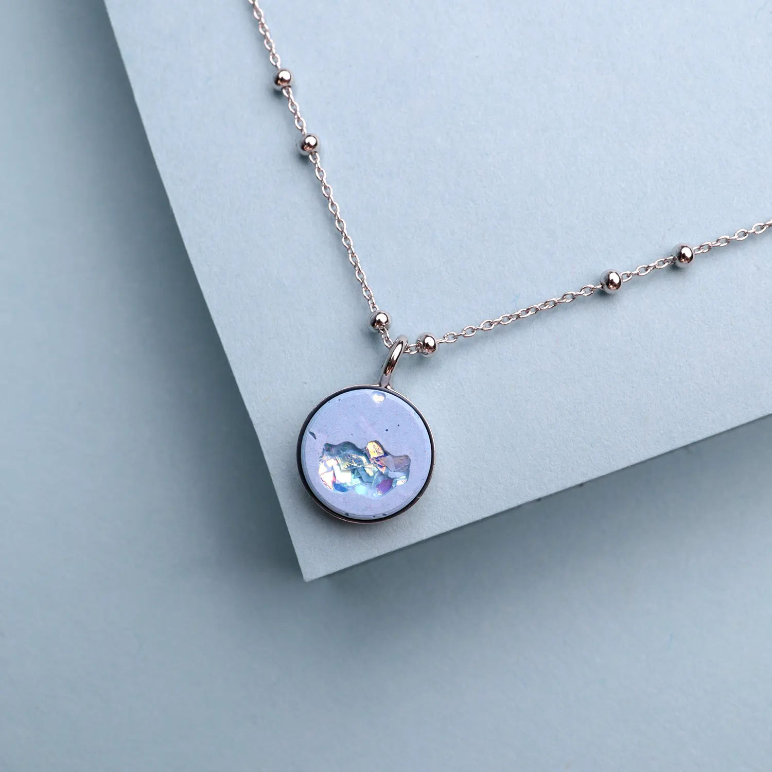 Halskette ELLA | Blue Crystal Silver